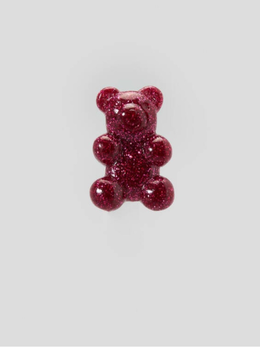 Pink glitter gummy bear croc jibbitz